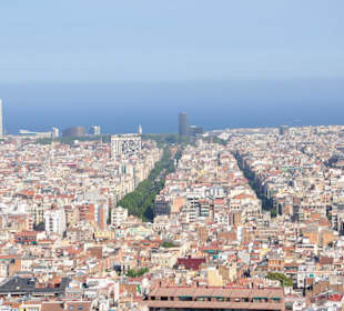 Ramblas - Blick vom Parc Güell 