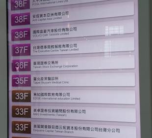 Wegweiser Taipei 101