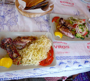  ... gefüllte Kalamares (gegrillt)