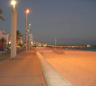 Strand von Playa de Palma bei Nacht