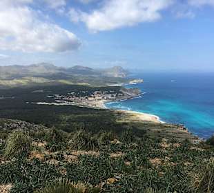Cala Mesquida vom Berg aus