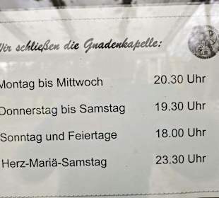 Schließzeiten