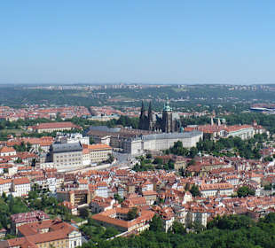 Widok z wieży na Pragę
