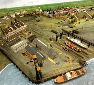 Dioramen der Stadt an der Weser