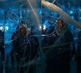 Hallo wir sind in der ABSOLUT Ice-Bar