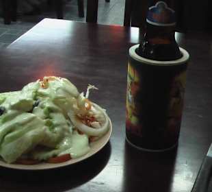 Gemischter Salat + Chang Bier 