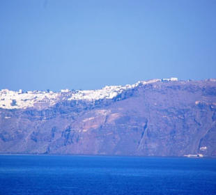 Santorin selbst im Bild Landschaft, Stadt