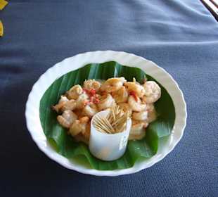 Einer der Snacks kurz nach dem Ablegen