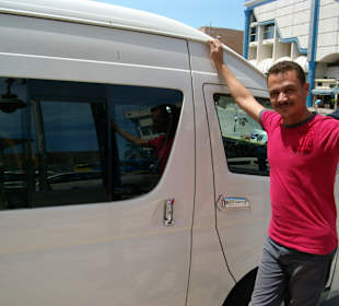 Unser klimatisierter Kleinbus