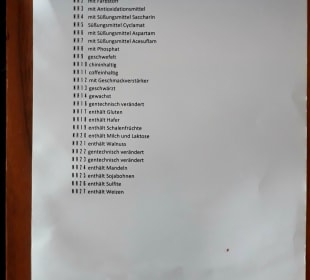 Speisekarte