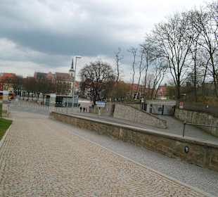 Gerade strecke hoch zur Zitadelle erfurt