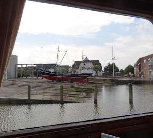 Blick auf die alte Husumer Schiffswerft