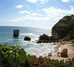 Strand bei Albufeira bei Flut