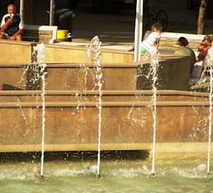 Die Piazza Fontana im September
