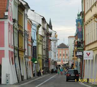 Straße in Richtung Markt