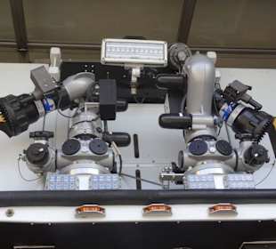 2 Hochdruckdüsen an der Leiter