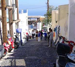 Santorin selbst im Bild Landschaft, Stadt