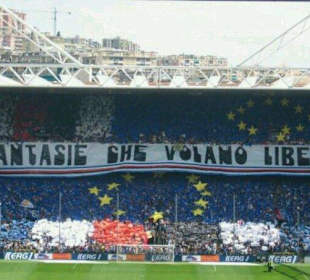 Partita della Sampdoria,vista della gradinata sud