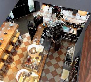 Blick auf den Arbeitsplatz des Barista