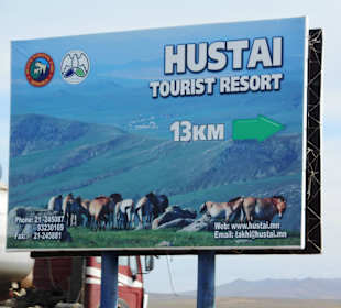 Hinweisschild an der Hauptstraße