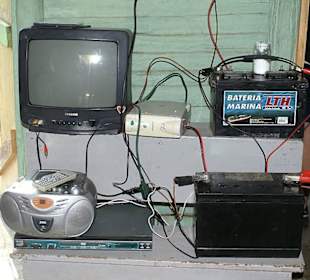 Strom kommt aus der Batterie