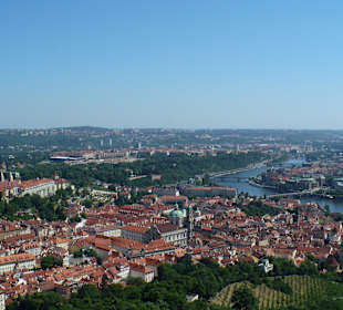 Widok z wieży na Pragę