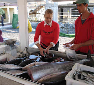 Fischverkäufer in Las Galletas