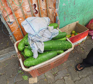Unterwegs im einheimischen Markt 