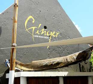 Hinweis auf das Restaurant am Giebel