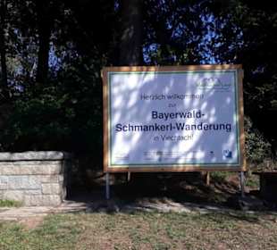 Hinweis am Wanderparkplatz B85