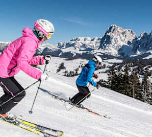 Skifahren auf der Seiser Alm