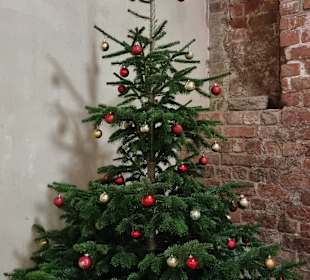 Weihnachtsbaum im Hofdurchgang