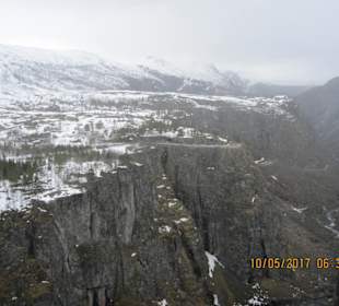 Spektakuläre Aussicht vom Voringsfossen