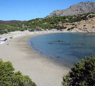 Blick auf Strand von Meerseite aus