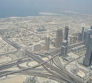 Blick auf das Straßennetz