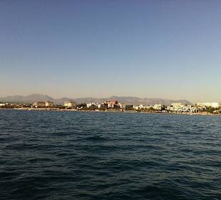 Uferansicht von Gündogdu nach Side