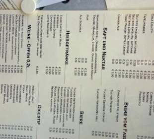 Speisekarte Oktober Schaukasten