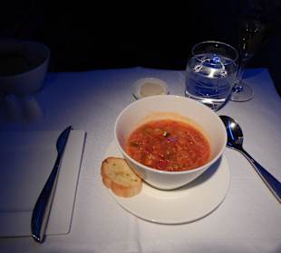 Qatar Airways, Menü Business Class