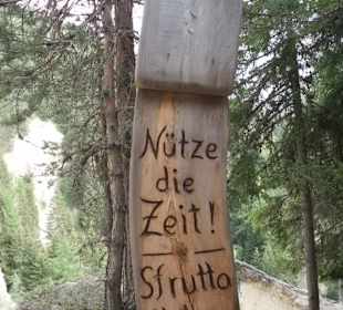 Beschilderung über die Zeit