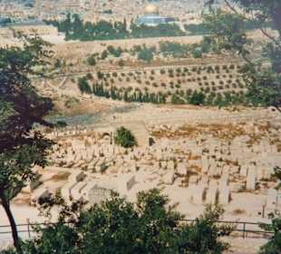 Blick vom Ölberg auf Jerusalem