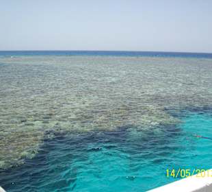 Korallenriff mit dem Schiff zu erreichen