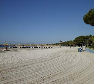 Frisch aufgelockerter Sand