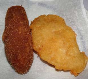 Frittierter Fisch vor dem Essen