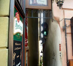 Eingang mit Ampel