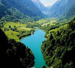 Der Speichersee oberhalb der Klamm