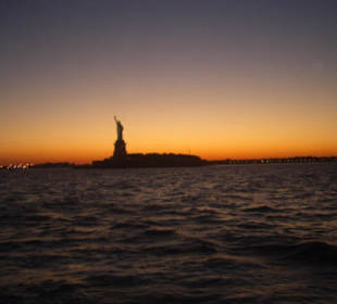 Miss Liberty by night