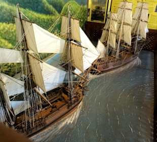 Diorama der Verschiffung des Kaffees