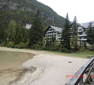 Blick zum Hotel