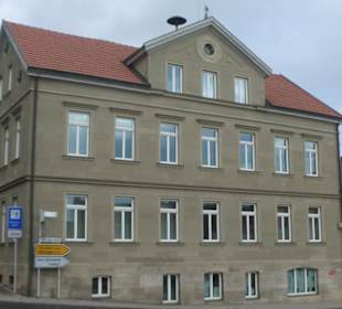 Blick zum Rathaus von Maßbach