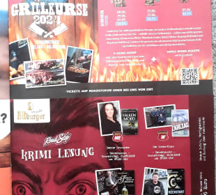 Hauszeitung mit Speisekarte